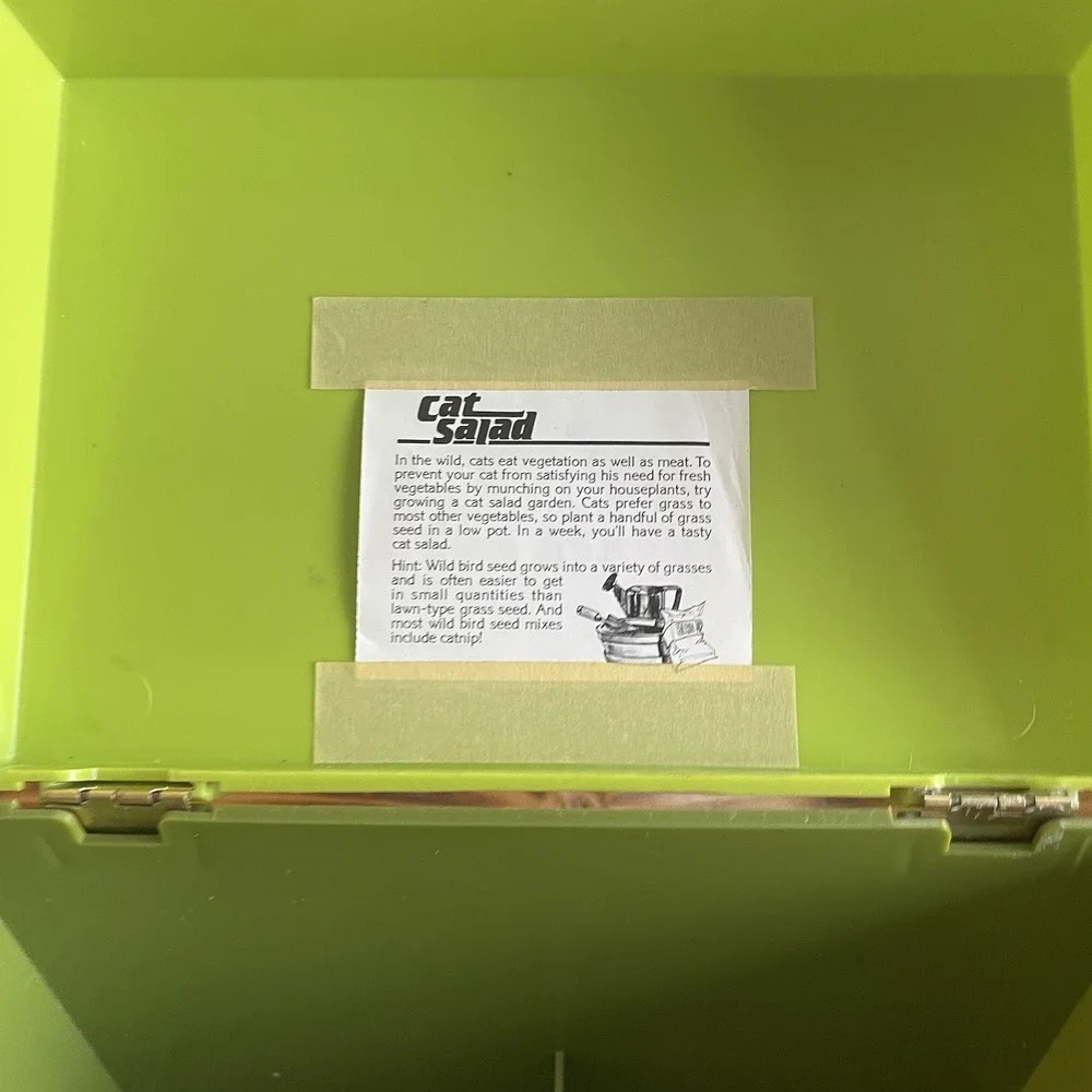 1971 Betty Crocker Recipe Card Library Box, Avocado Two-Tone  Cooking Storage